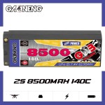 NEW GNB GAONENG 8500MAH 2S 2S2P 7.4V 140C 5mm Bullet Hard Case RC LiPo Battery 1:10 1/10 RC Racing Car Boat for RC Drone UAV FPV